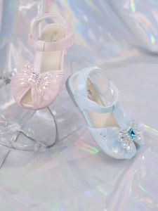 Dave Bella girls’ summer sandals soft and comfortable fashionable crystal princess sandals sweet party style non-slip for outdoor wear DB2261153.