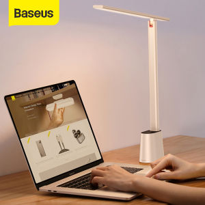 Baseus Desk Lamp Rechargeable Folding Eye Protect Dimmable Reading Light Home Office School Student Desk Smart LED 180 Degree adjust Book Light work Light