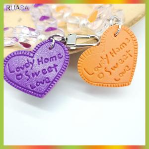 RUASA Love Heart Lanyard Anti-Lost Bracelet For Mobile Phone Case Wrist Strap Car Keychain Cute Phone Charm