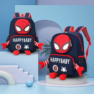 Balo cho bé mầm non hình người nhện 3D chống thấm nước chất liệu an toàn cho bé