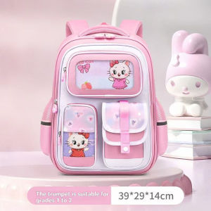 CUTE Cartoon Kuromi kids schoolbag multi-compartment Waterproof Childrens school Backpack Ergonomic Primary School student Backpack With Reflective Strips