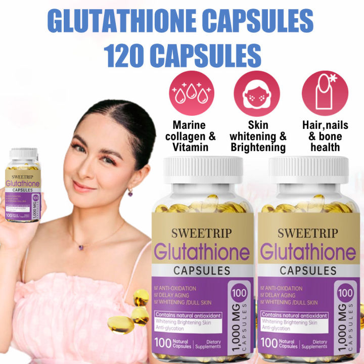 SWEETRIP Glutathione Capsules (100 capsules) Glutathione Capsules Collagen Antioxidant Anti-Aging Boosting Immunity Dull Skin Whitening Supplement Health - Lazada | Lazada PH SWEETRIP Glutathione Capsules (100 capsules) Glutathione Capsules Collagen Antioxidant Anti-Aging Boosting Immunity Dull Skin Whitening Supplement Health - Lazada | Lazada PH