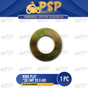 Ring Plat "26 (WP 20 X 40) Harga Per 1 PC - Reng Plate Pelat Washer Kunci 26 Diameter 20mm x 40mm