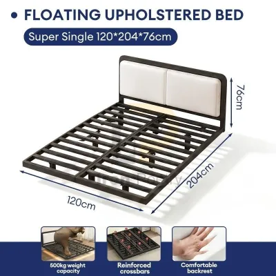 lron Poetry.PH Katil Besi Metal Bed Frame Single/Queen/King Bed 800KG Load-Bearing Iron Bed Wrought iron floating bed