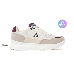 Aerostreet 37-41 Ortiz Natural Burgundy Natural - Sepatu Sneakers Sport