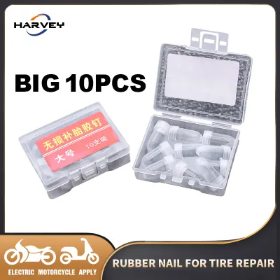 10pcs Vacuum Tyre Repair Rubber Nails for Car Motorcycle Tubeless Rubber Tire Portable Tyre Puncture Rubber Screw Patches Tool Set