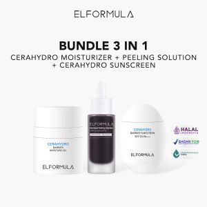 ELFORMULA Intensive Treatment Bundle 3in1 - Intensive Peeling Solution + CeraHydro Barrier Repair Moisture Gel + CeraHydro Barrier Repair Sunscreen SPF 50+++