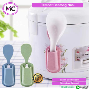 Holder Centong Nasi Tempat Sendok Nasi Tempel Rice Cooker Bahan Food Grade Jerami Eco Friendly Dengan Perekat