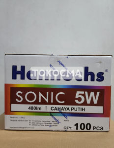 Lampu Bohlam LED Sonic 5w 5watt Hannochs Cahaya Putih 1 DUS 100Pcs
