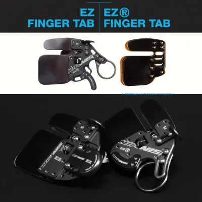 WIAWIS EZ R Finger Tab Cordovan Leather Finger Protector Adjustable Recurve Fishing Bow Tab