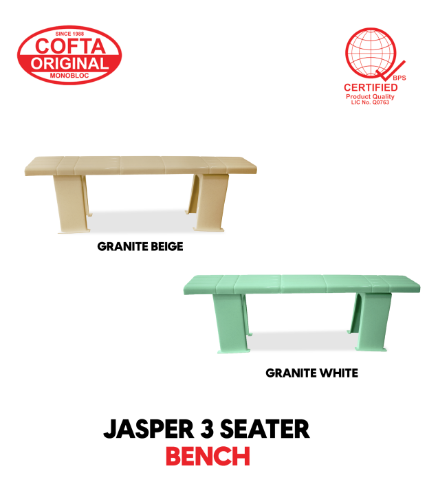 Cofta Jasper Seater Bench (1 piece) Outdoor Plastic Bench