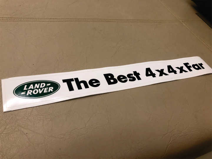 Land Rover Repro Decals Best 4X4xFar for outside glass by