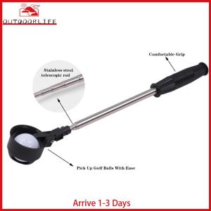 ที่เก็บลูกกอล์ฟสแตนเลส 8 ท่อน ยืดหดได้ สำหรับการเก็บลูกกอล์ฟจากน้ำ เหมาะสำหรับการฝึกซ้อม