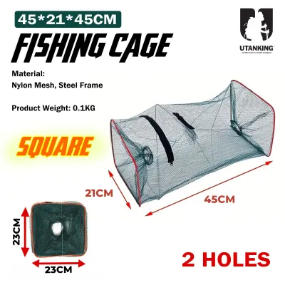 UtanKing™ Fishing Trap Cage Bubu Ikan Jaring Jala Pukat Ikan Perangkap Lipat Folding Fish Net Crab
