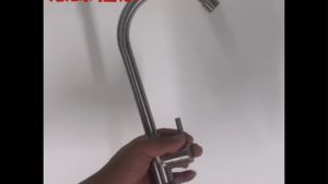 304 Stainless Steel Kitchen Faucets Single Handle Brushed Nickle Mixer Sink Tap Hot and Cold