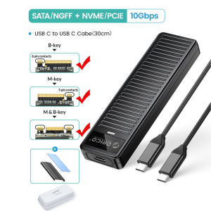 ORICO USB 3.2 Gen 2 m. 2 NVMe/ổ SSD SATA bao vây 10 gbps Ổ cứng lưu trữ thể rắn bao vây Hỗ trợ UASP TRIM cho NVMe/ổ SSD SATA S 2242/2260/2280