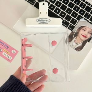 SEKINEW Nút Đôi Bìa album ảnh 3 inch Mini A8 Bìa album thẻ 3 inch Dễ thương Phong cách Ins Bìa album lá rời Đựng ảnh