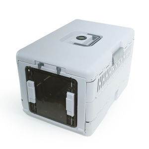 Pet Flight Case Foldable Cat Cage Dog Cage Pet Travel Carrier with Thermometer and Hygrometer