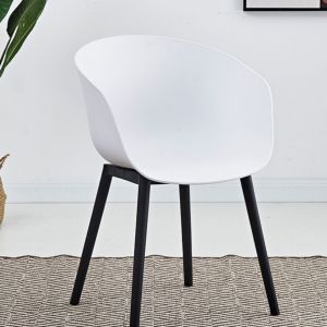 เก้าอี้พลาสติก เก้าอี้โมเดิร์น ขาพลาสติก พร้อมที่พักแขน รับน้ําหนัก 120 kg เก้าอี้กินข้าว เก้าอี้ทํางาน เก้าอี้คาเฟ่