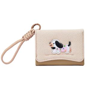 Cartoon Sausage Dog Wallet with Holder Small Purse Korean Styles Change Purse Short Purse PU Leather Wallet