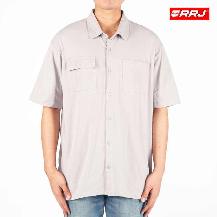 RRJ Men's Basic Woven Short sleeve Polo for Men Regular Fitting