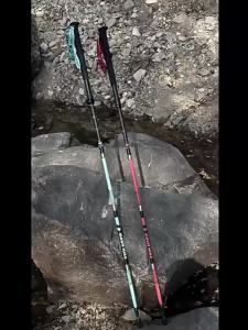 Trekking Poles Carbon Fiber Foldable Five-Sections Outdoor Camping Gear Lightweight Walking Sticks Hiking Travel 37cm-125cm