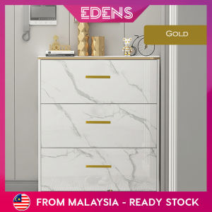 EDENS Shoe Cabinet with Marble Pattern Space Saving  Multi Layer Storage Narrow Depth Organizer - Fulfilled by Edens