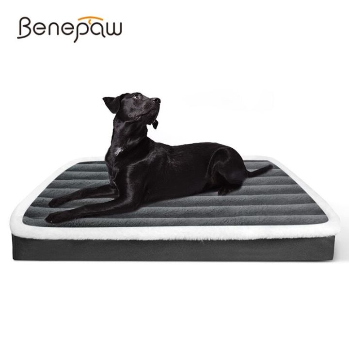 Benepaw Soft Orthopedic Dog Bed Washable Nonslip Egg Crate Foam Kennel ... - Medium Breed Dog Crate With Soft And Washable Design