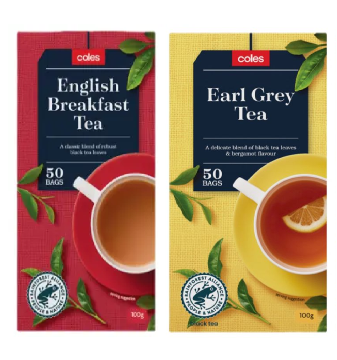 Coles Earl Grey Tea or Coles English Breakfast Tea 50 Bags Lazada PH