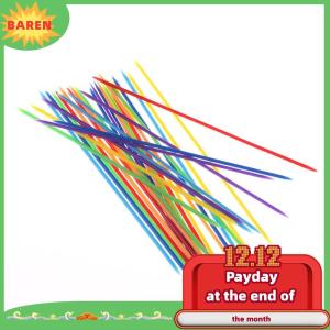 BAREN 30ชิ้น/เซ็ต CLASSIC Plastic Pick up sticks ชุดของเล่นเกมแบบดั้งเดิม