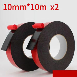 🔥ผลิตภัณฑ์ดี🔥เทปกาวซีลฟิล์มสีแดงกาวสีดำ เทปกาวสองหน้าโฟม PE กาวติดแน่น ฟิล์มสีแดง สีดำ แยกเสียง สายรัดซีล/เทปกาวซีลฟิล์มสีแดงกาวสีดำ/เทปกาวซีลฟิล์มสีแดงกาวสีดำ PEเทปกาวสองหน้าแบบฟองน้ำ เทปกาวติดแน่น รุ่นกาวดำเหยียวพิเศษ กัน