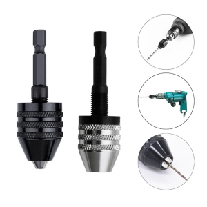 0.3 6.5mm Hexagonal Handle Three Jaw Twist Drill Chuck Quick Change Three Jaw Conversion Chuck 1PC