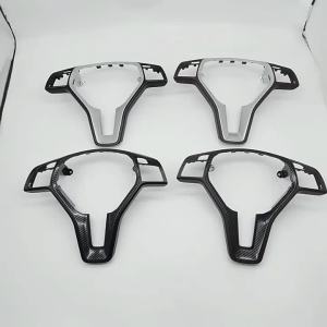 ฝาครอบพวงมาลัยรถยนต์โครเมียม ตกแต่งคาร์บอนไฟเบอร์ สำหรับ Benz C E GLK CLS Class W176 W204 W212 GLK204 W218