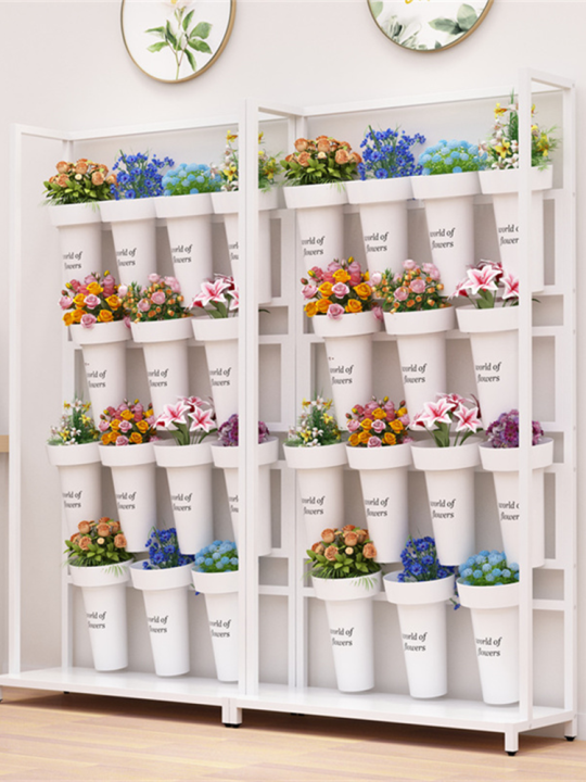 Tieyi flower shop multi-layer bouquet display rack ultra-narrow flower ...
