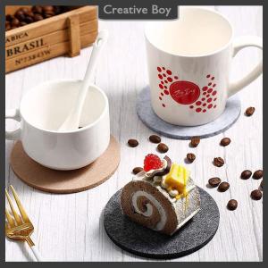 [Creative] 10 cái bộ tròn cảm thấy đế lót ly bàn ăn bảo vệ đế lót ly chịu nhiệt cà phê trà nóng uống cốc placemats
