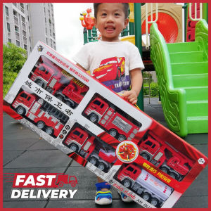Kid Firetruck Rescue Toy Playset Fire Engines/Mainan Kanak-Kanak/Kereta Bomba/Kenderaan Jentera Bomba