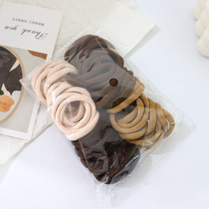 50pcs Korean Solid Color Hair Tie Gradient Simple Super Elasticity Band Ponytail Women Fashion Accessories