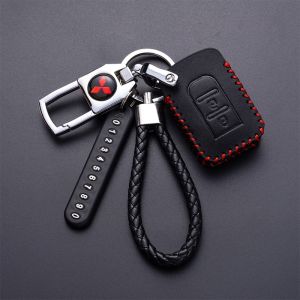 For Mitsubishi Montero Mirage Xpander Strada GLX Sarung Kunci Key Case Cover Leather Keychain Accessories