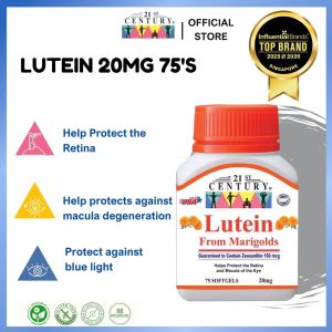 21st Century Lutein 20mg extracted from Marigold flowers 75 softgels