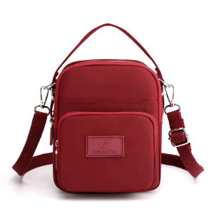 GStar Womens One-shoulder Crossbody Shoulder Bag Portable Small Square Bag Multi-layer Waterproof Nylon Leisure Handbag
