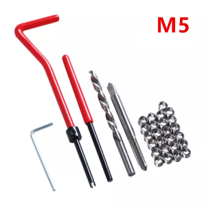 30Pcs M5/M6/M8 เครื่องมือซ่อมชุดสำหรับคืนเส้นที่เสียหาย Spanner ประแจ Twist หัวเจาะชุด ชุดซ่อมด้ายเมตริก เครื่องมือคอยล์รถยนต์มืออาชีพเครื่องมือที่ซ่อมรถ Helicoil รถ Pro Coil เครื่องมือ