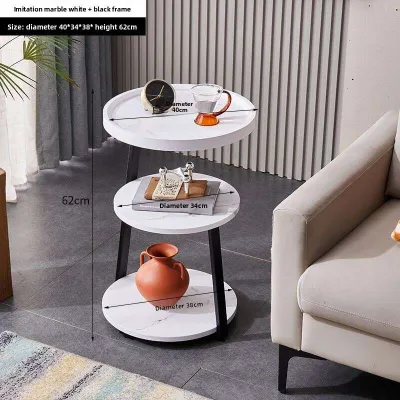Light Luxury Three-layer Side Table Small Apartment Living Room Home Hotel Side Table Homestay Sofa Side Cabinet Nordic Corner Table Coffee Table
