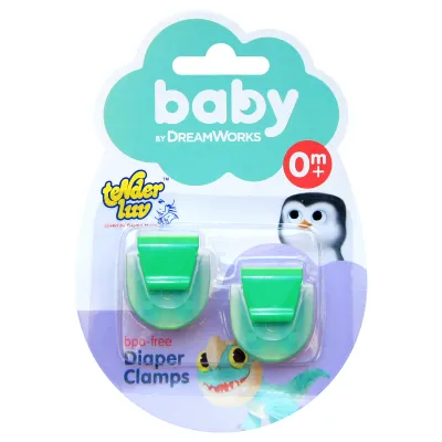 Dreamworks Baby 2 Pieces BPA Free Baby Cloth Diaper Nappy Clamps Clamps