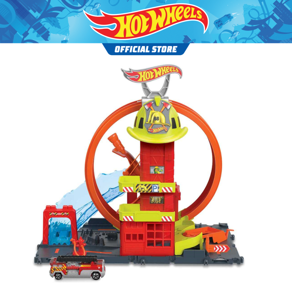 Hot Wheels City Super Loop Fire Station