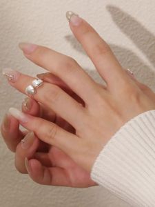 韩国东大门原创小众设计心心相印开口戒指女士食指个性气质S925银