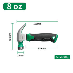 ISKU Palu Kambing Gagang Tpr Perkakas Palu Kambing 16 oz Palu Kambing 8 oz Magnetik Palu