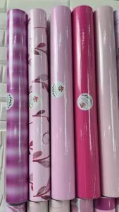 BHW Wallpaper Pink Series PVC Waterproof Self-Adhesive Wall Paper Sn Resistant Easy-Remove Heat Resistant Wall Sticker Suitable for living room room and other wall decoration Decorative Stickers