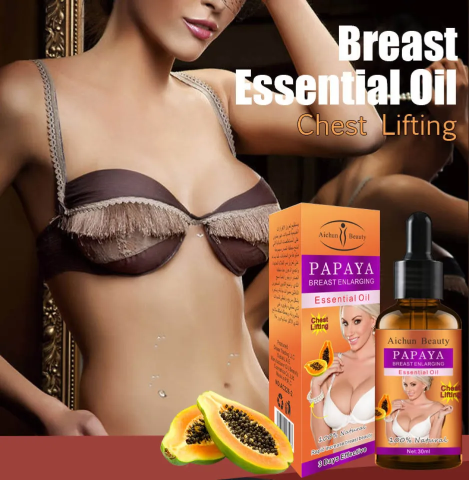 Original】Aichun Breast Massage Oil Breast Care 30ml Papaya essential oil  quickly and effectively tighten breasts