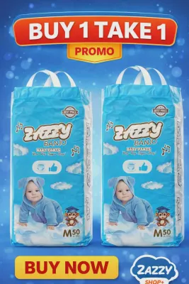 [B1T1] Zazzy Banjo Size Medium 50 pcs Diaper Pants