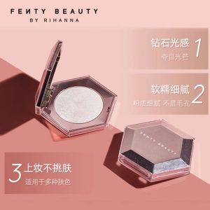 FENTY BEAUTY BY RIHANNA Diamond Veil Highlighter Powder | Rose Pink Shade 3D Sparkling Effect All-Over Face & Body Glow 8g